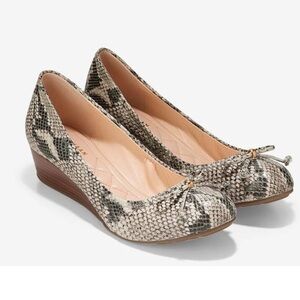 Cole Haan Grand OS Women's Snakeskin Wedge Shoes Size 10